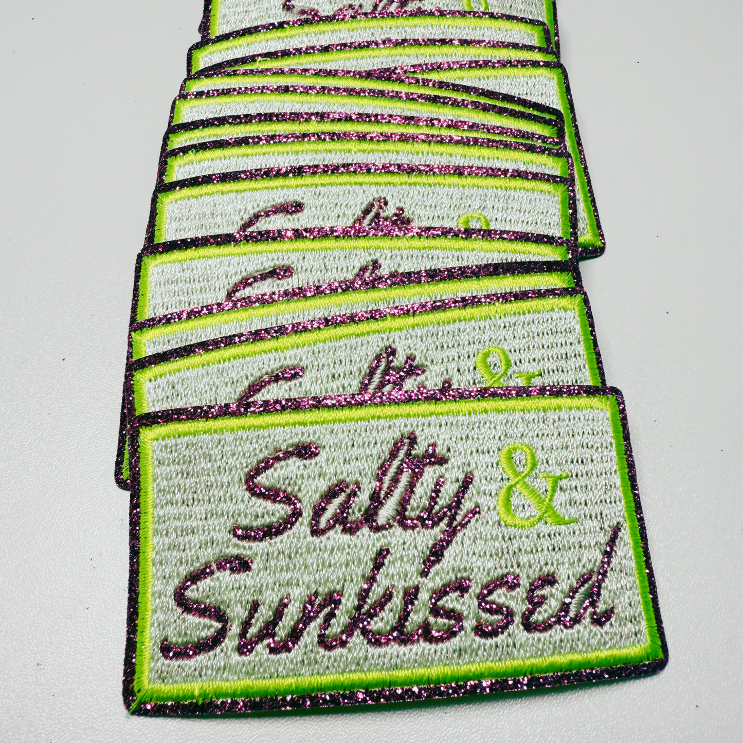 3" Sunkissed & Salty -  Embroidered Hat Patch