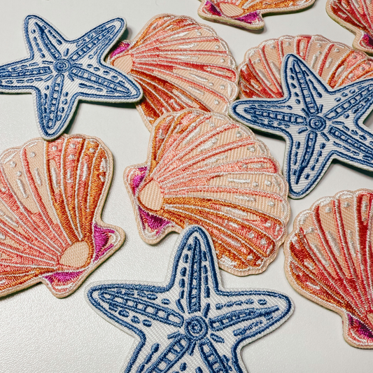 2" Shell  - Embroidered Hat Patch