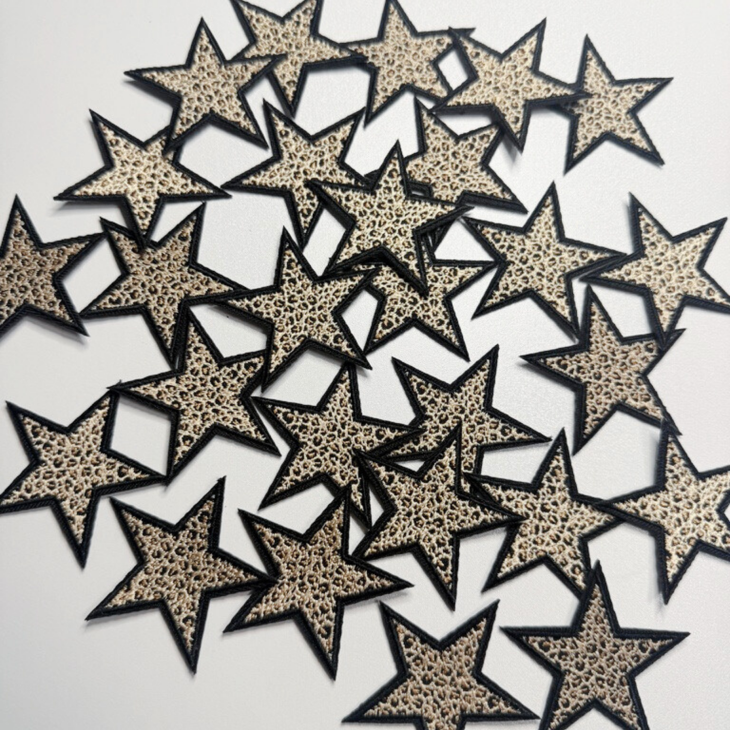 2" Star in Animal Print -  Embroidered Hat Patch