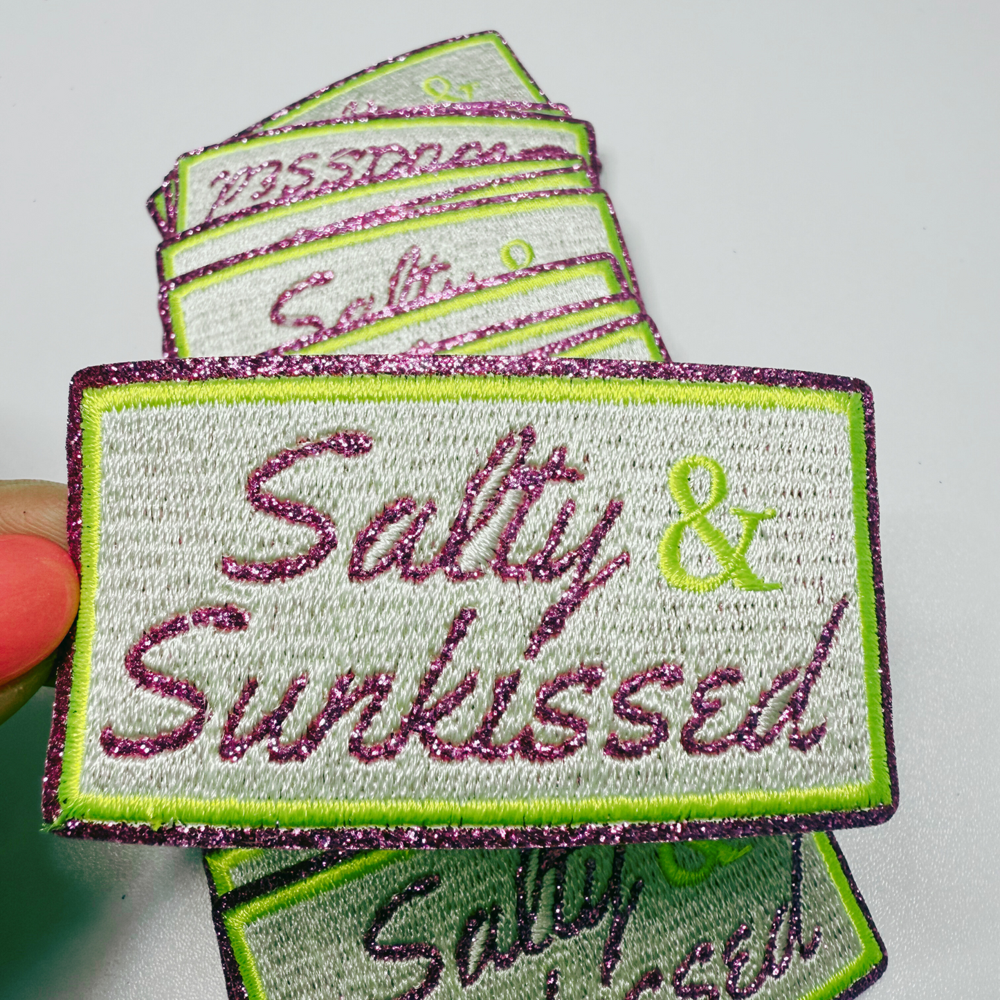 3" Sunkissed & Salty -  Embroidered Hat Patch