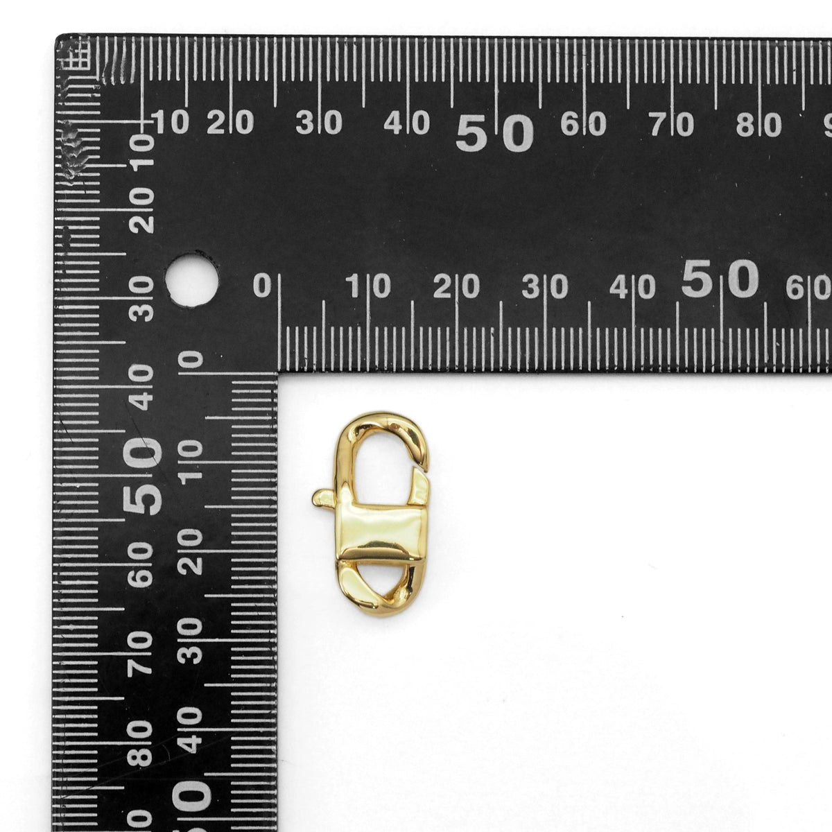 Gold Twisted Cuban Chain Lock Clasp , Sku#Y837