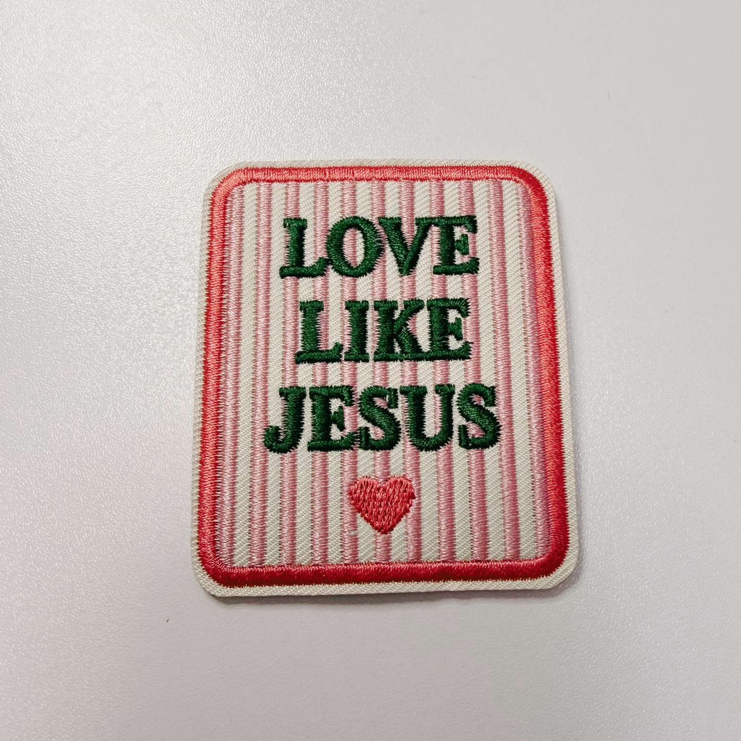 2" x 2.5" Love Like Jesus -  Embroidered Hat Patch
