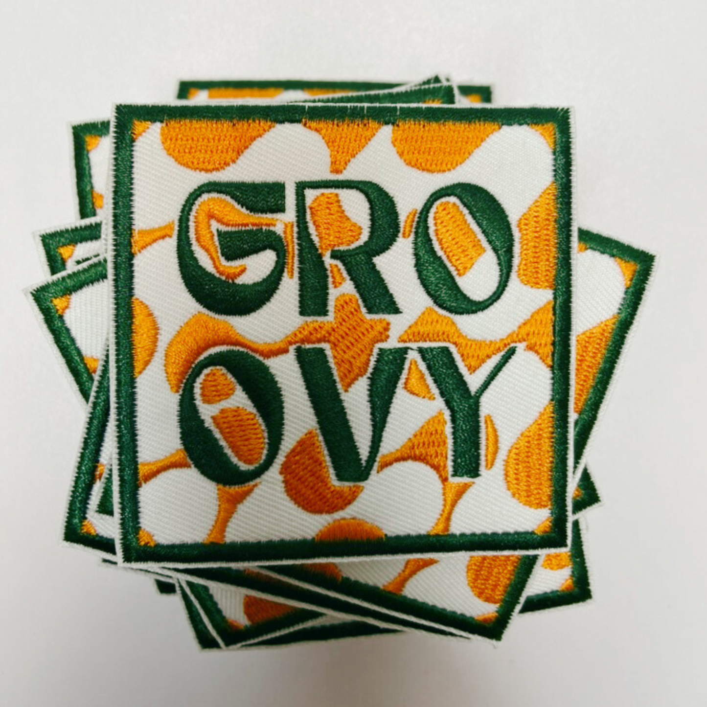 3" GROOVY -  Embroidered Hat Patch