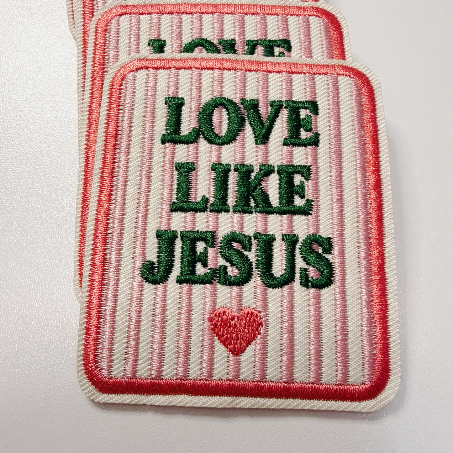 2" x 2.5" Love Like Jesus -  Embroidered Hat Patch