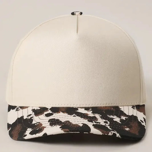 TEELUX - Cotton Structured Hat Blank -  COW PRINT