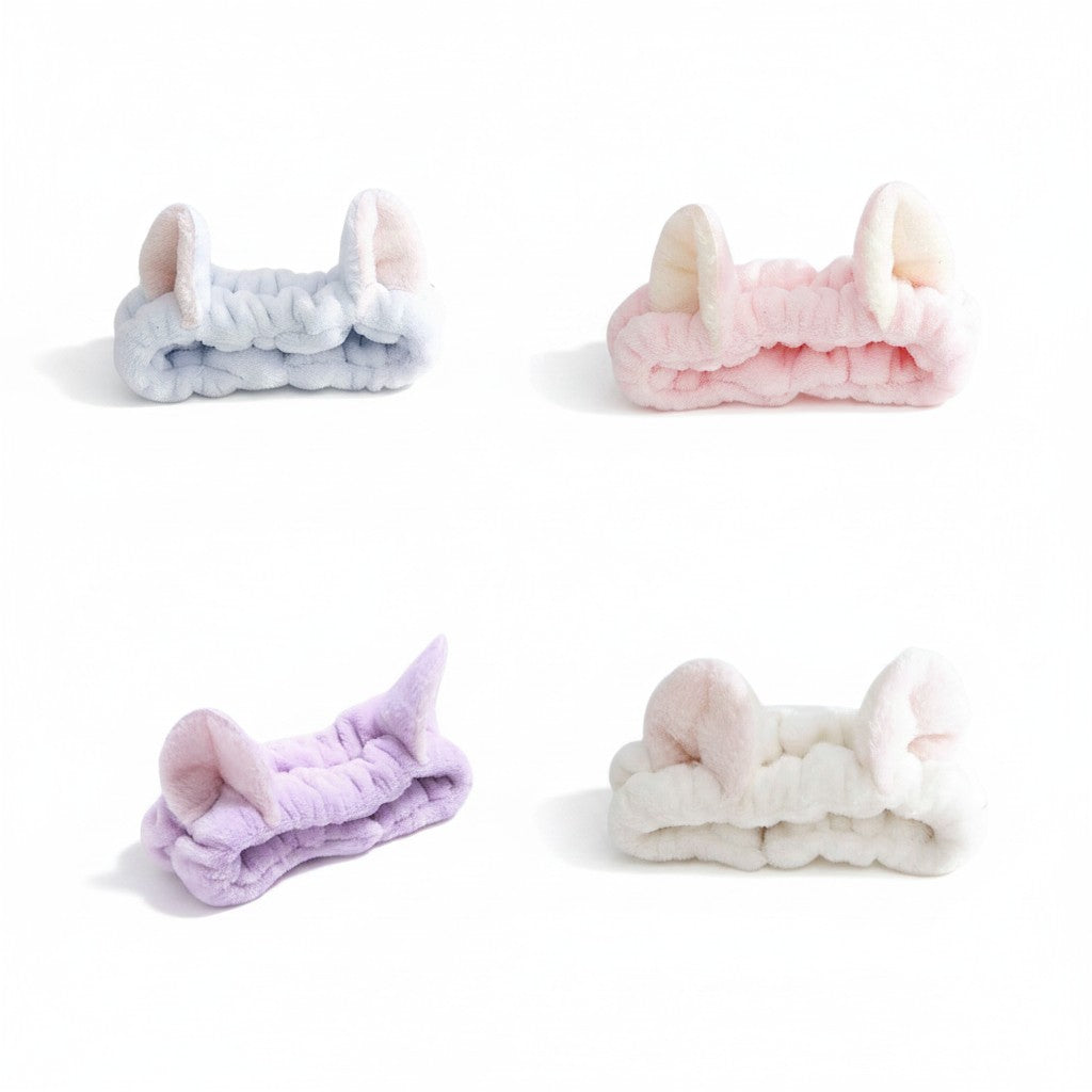Cat Ears Spa Headbands — Set of 4
