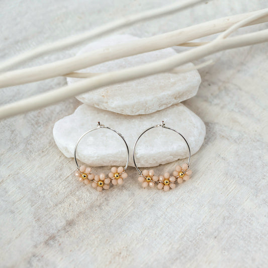 Daisy silver earrings