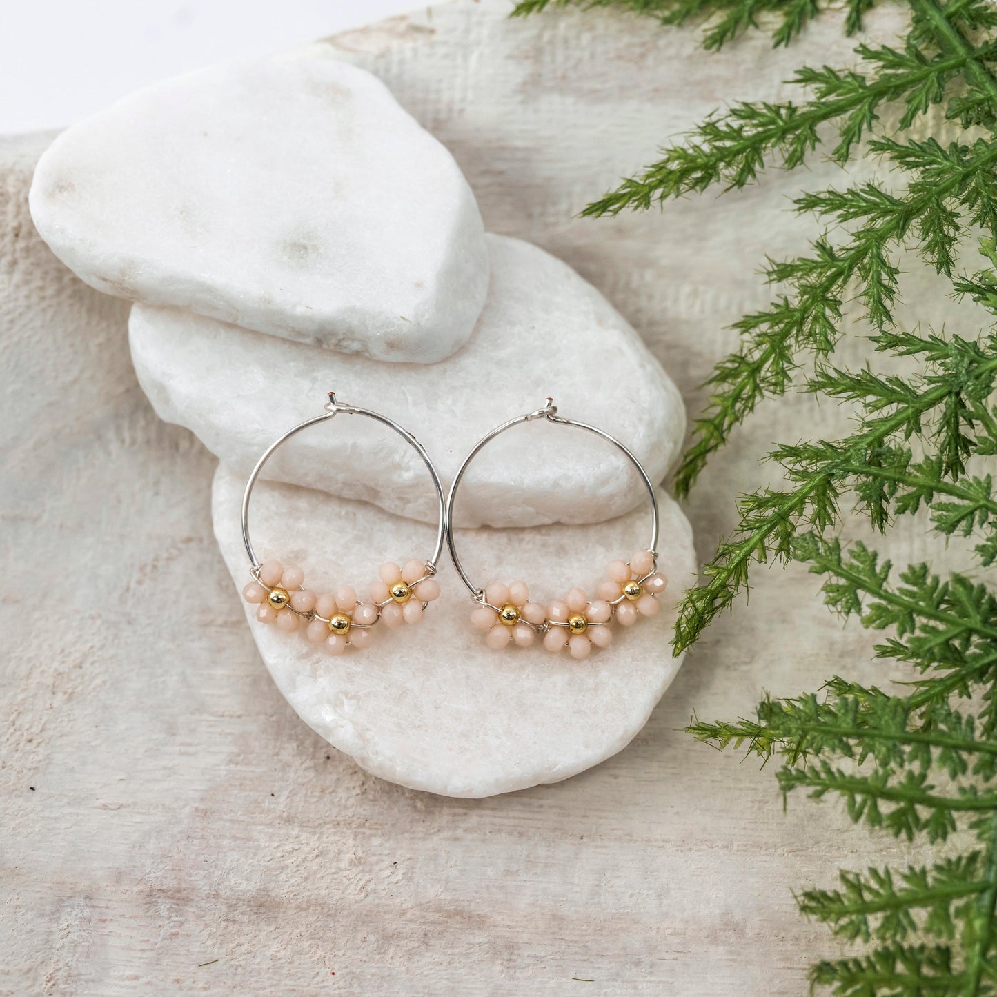 Daisy silver earrings