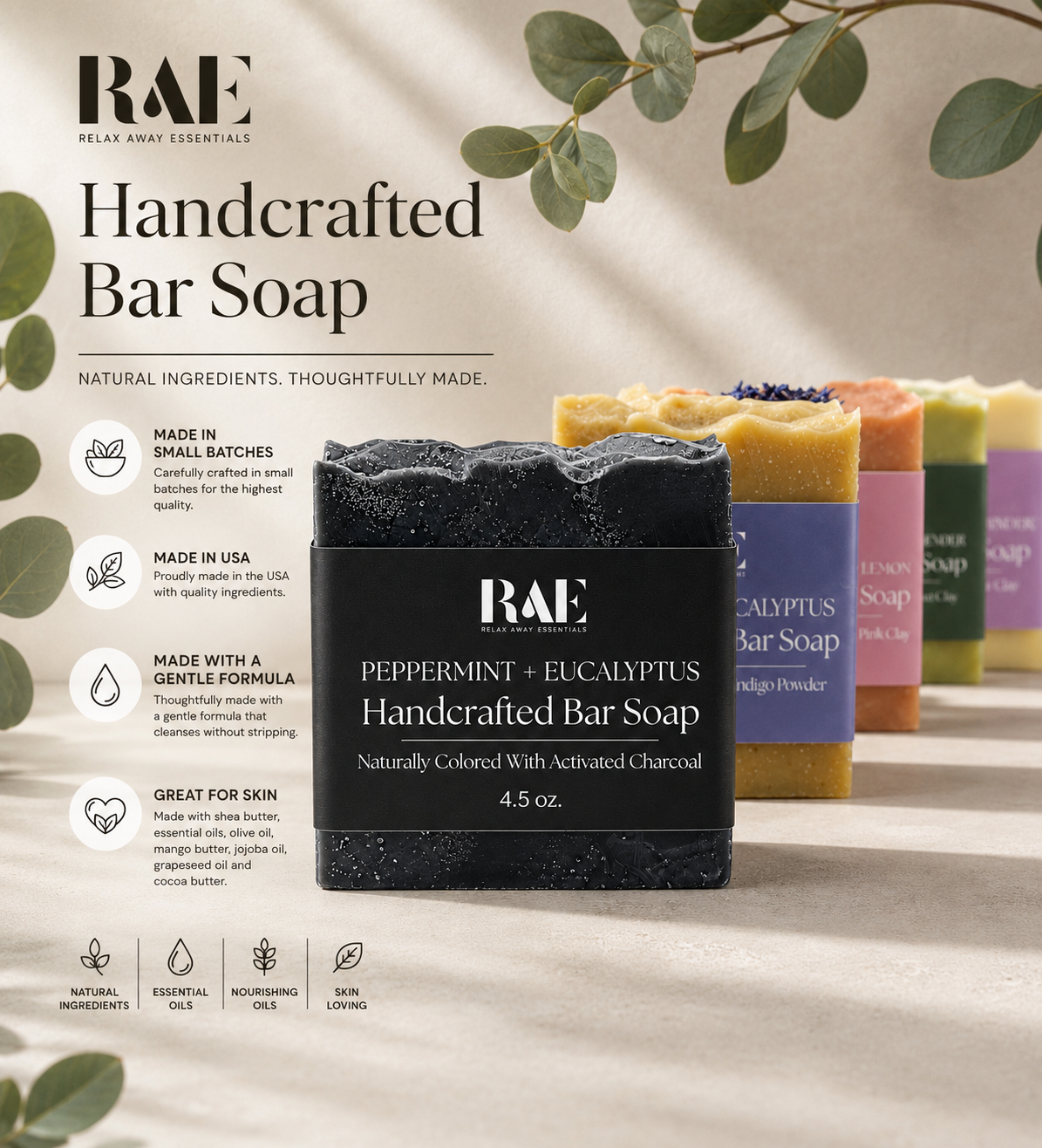 Handcrafted Bar Soap | Raw Natural Ingredients