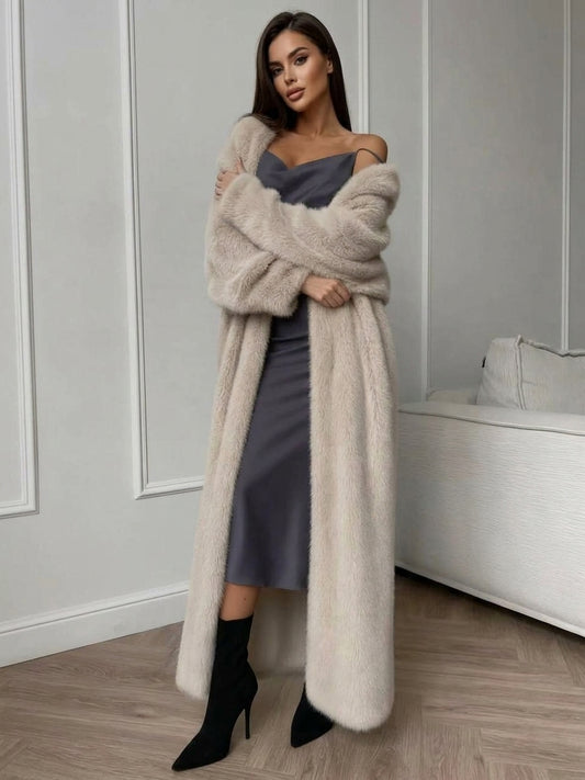 Fuzzy Open Front Longline Cardigan