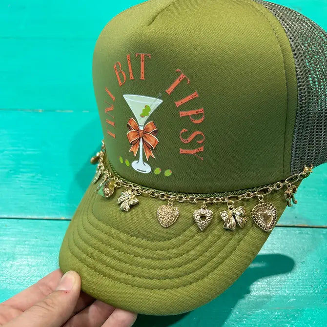 Gold Charmed Trucker Hat Chain