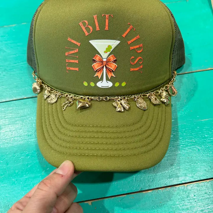 Gold Charmed Trucker Hat Chain