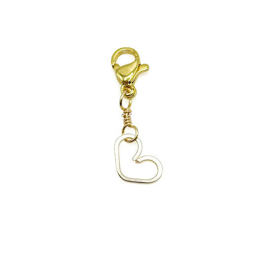 Heart gold charm