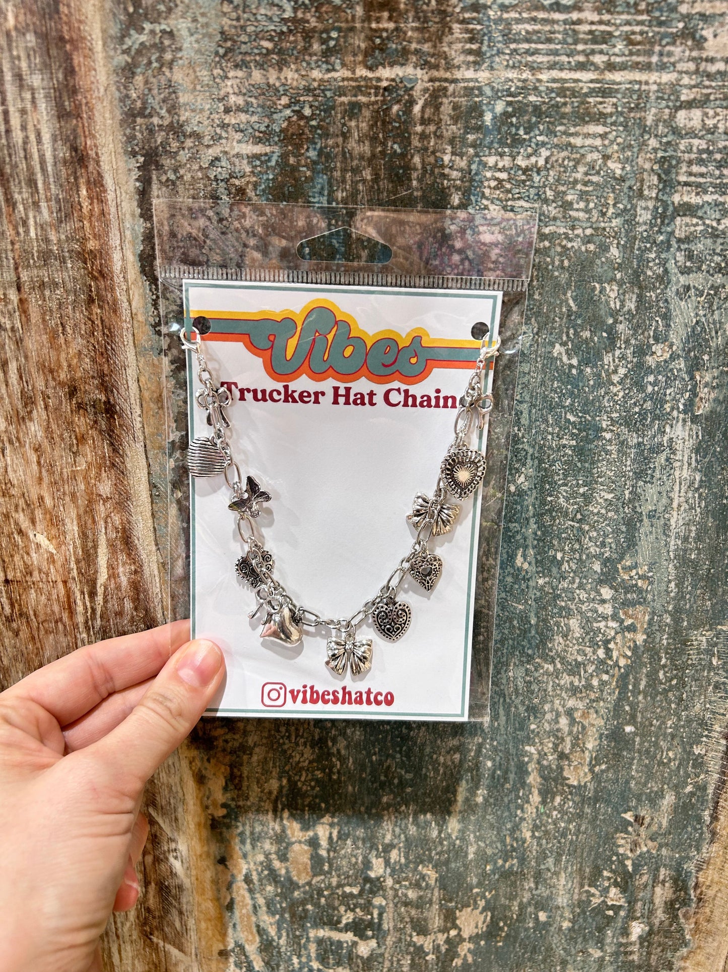 Gold Charmed Trucker Hat Chain