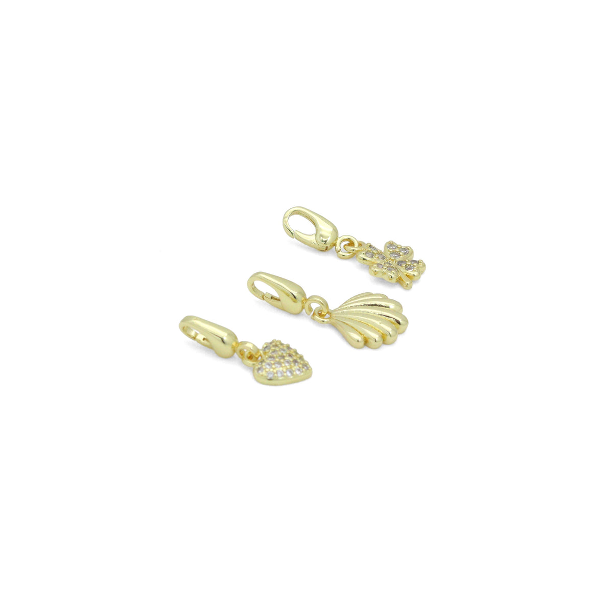 Gold silver Clip on clasp, Removable Bail Charm Pendant Enhancer Clasp, Sku#LX893