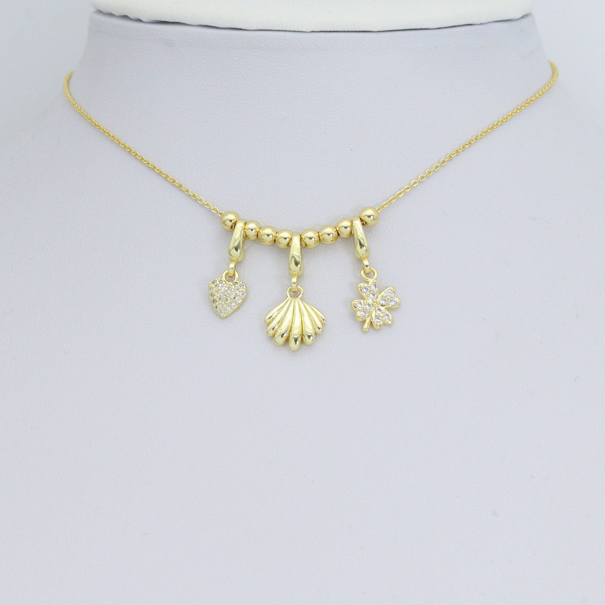 Gold silver Clip on clasp, Removable Bail Charm Pendant Enhancer Clasp, Sku#LX893