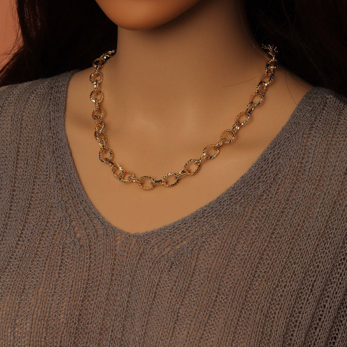Wholesale Hammerd Large Oval link Chain by FT/Yard, sku#LX900