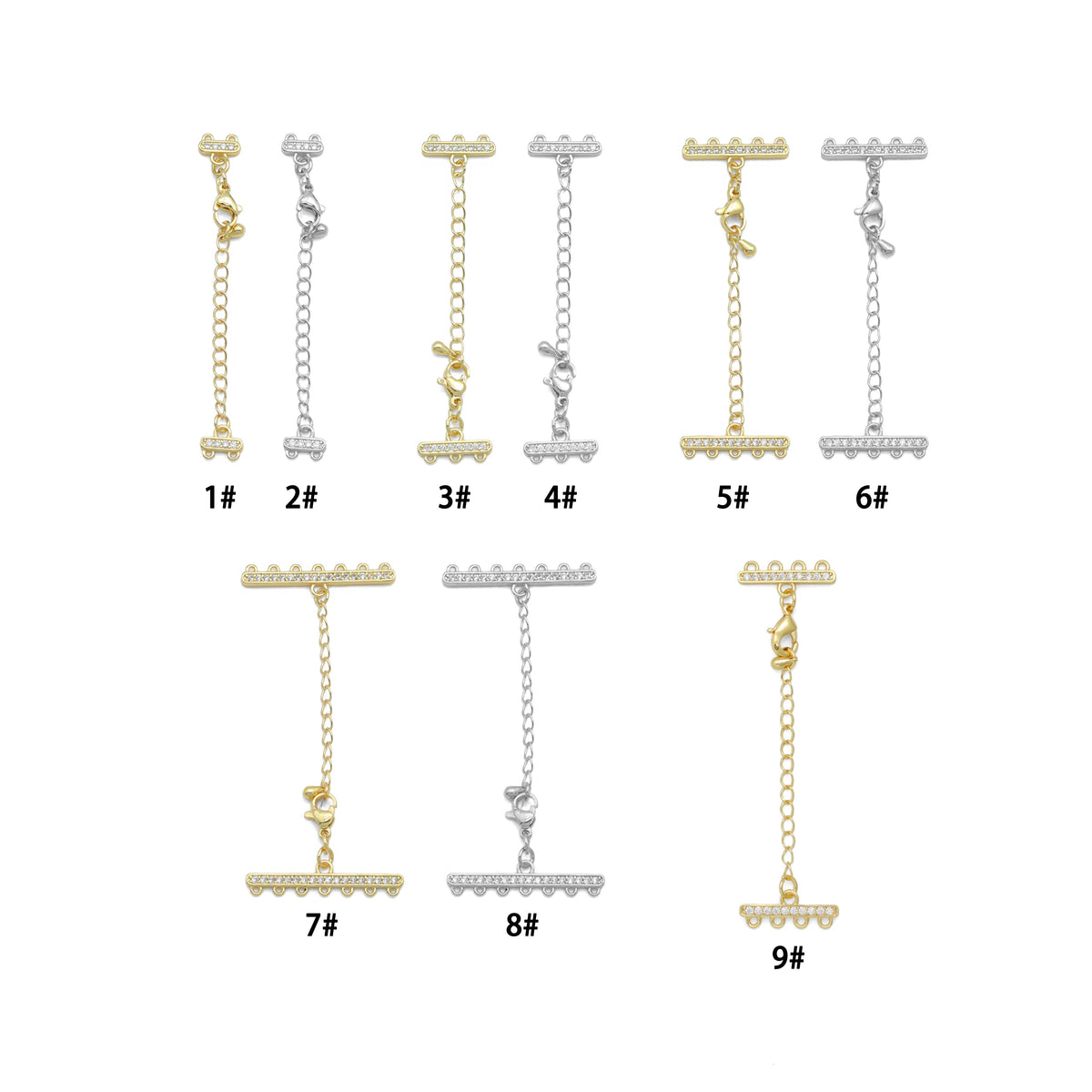 Lobster Clasp for layered necklace bracelet,Detangler Layering Clasp, Sku#LX884