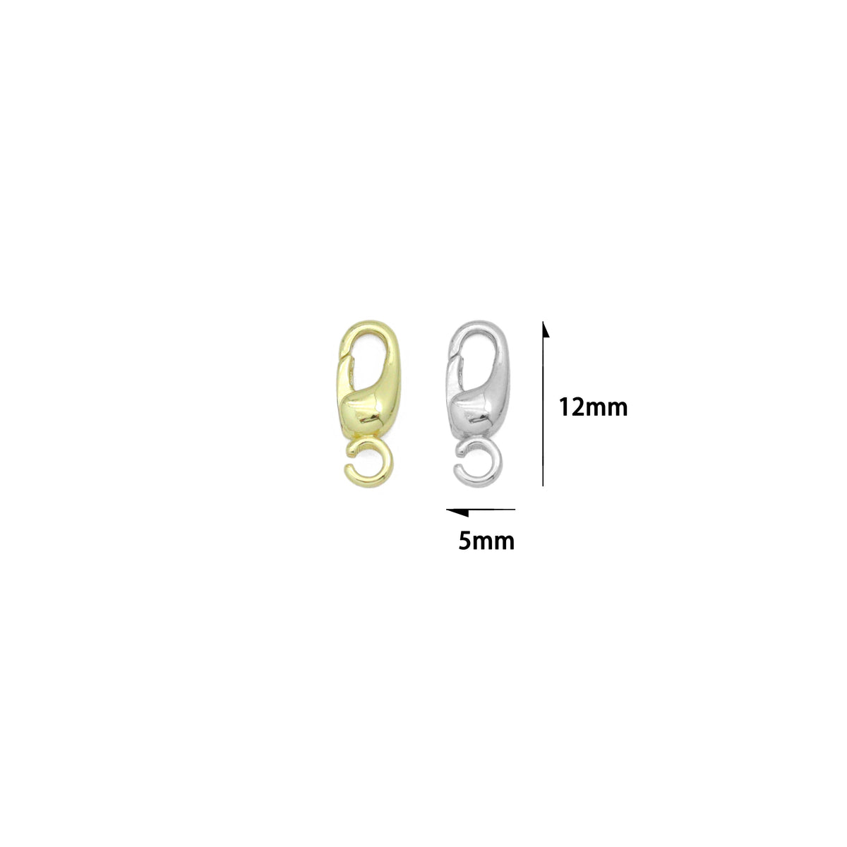Gold silver Clip on clasp, Removable Bail Charm Pendant Enhancer Clasp, Sku#LX893