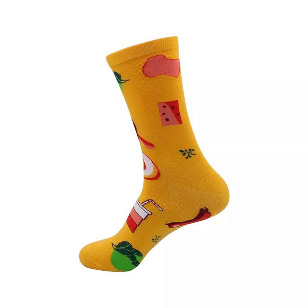 Novelty Pizza Socks – 4 Pairs Fun Gift Set for Men & Women