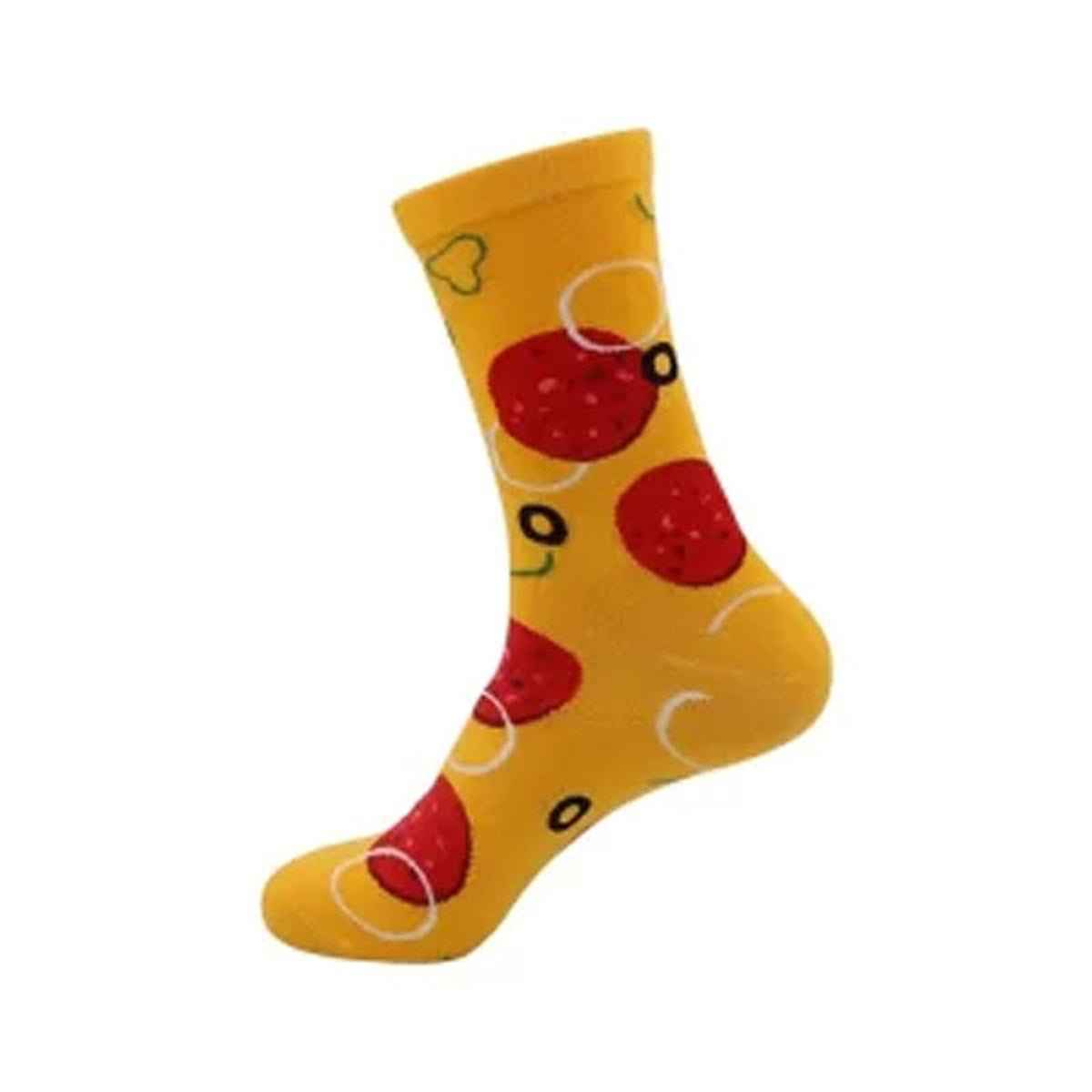 Novelty Pizza Socks – 4 Pairs Fun Gift Set for Men & Women