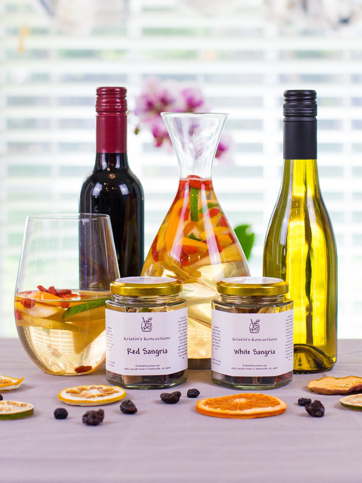 Red & White Sangria Kit – DIY Wine Cocktail Gift Set for Hostess or Brunch