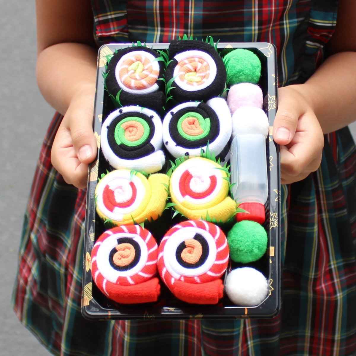 Sushi Socks Gift Set – 4 Pairs of Funny Novelty Socks in Box