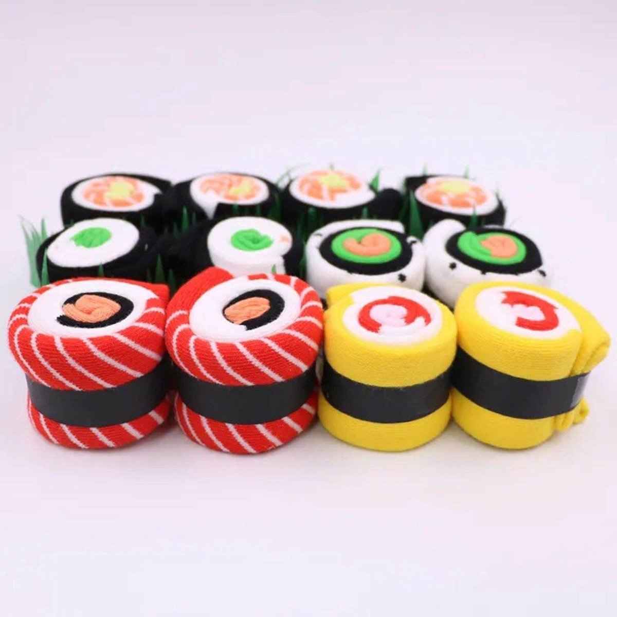 Sushi Socks Gift Set – 4 Pairs of Funny Novelty Socks in Box