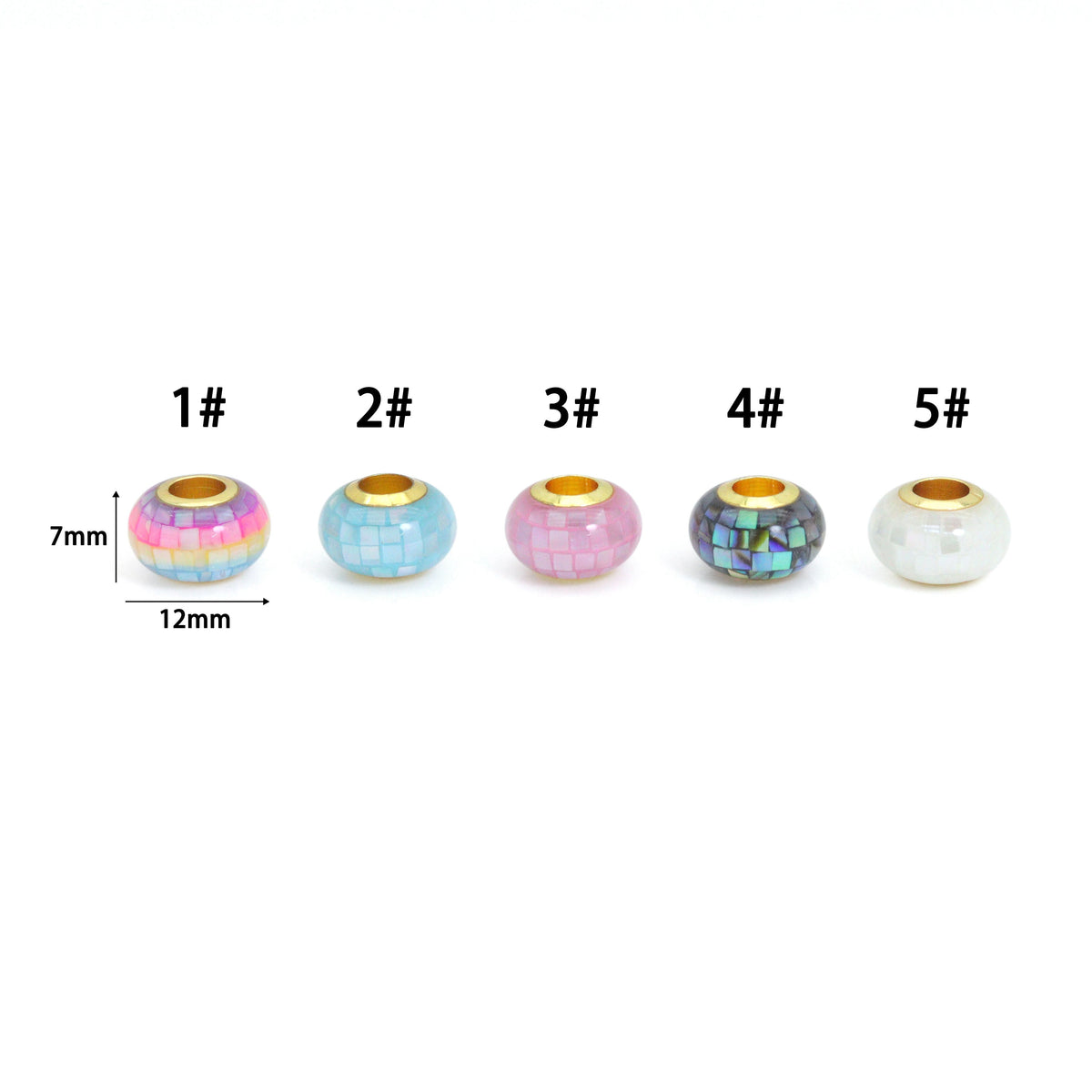 Natural Mother of Pearl Abalone Oval Shape Spacer Beads, Sku#WL22