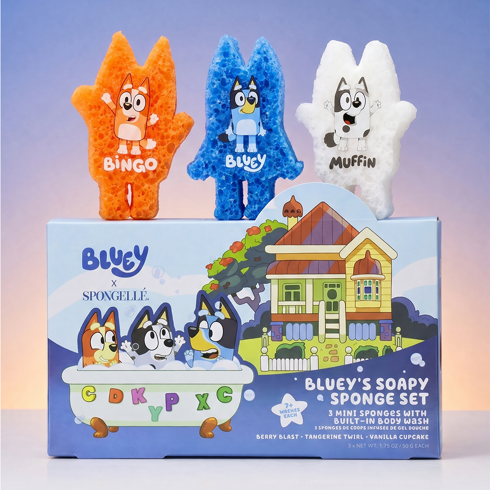Bluey Body Wash Infused Buffer Gift Set