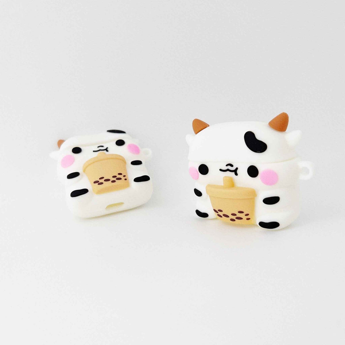 Boba Milk Cow AirPods Case – Cute Silicone Cover with Keyring