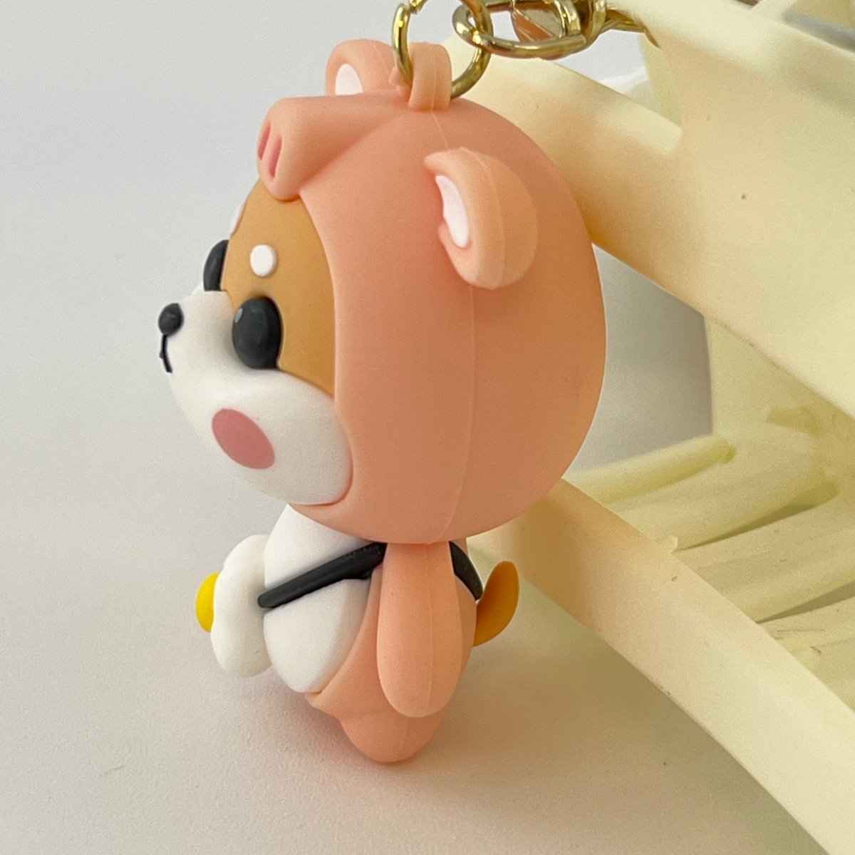 Cute Pig Costume Shiba Inu Keychain for Women and Teens