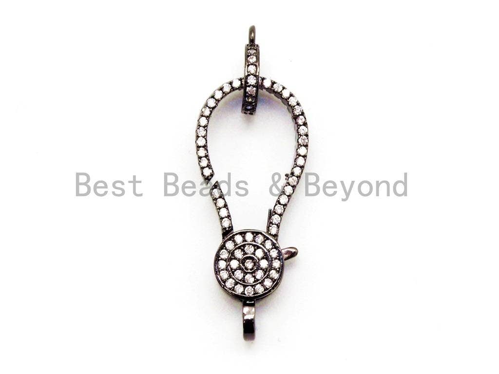 CZ Clear Micro Pave Lobster Clasp with Jumping Ring, SKU#H39