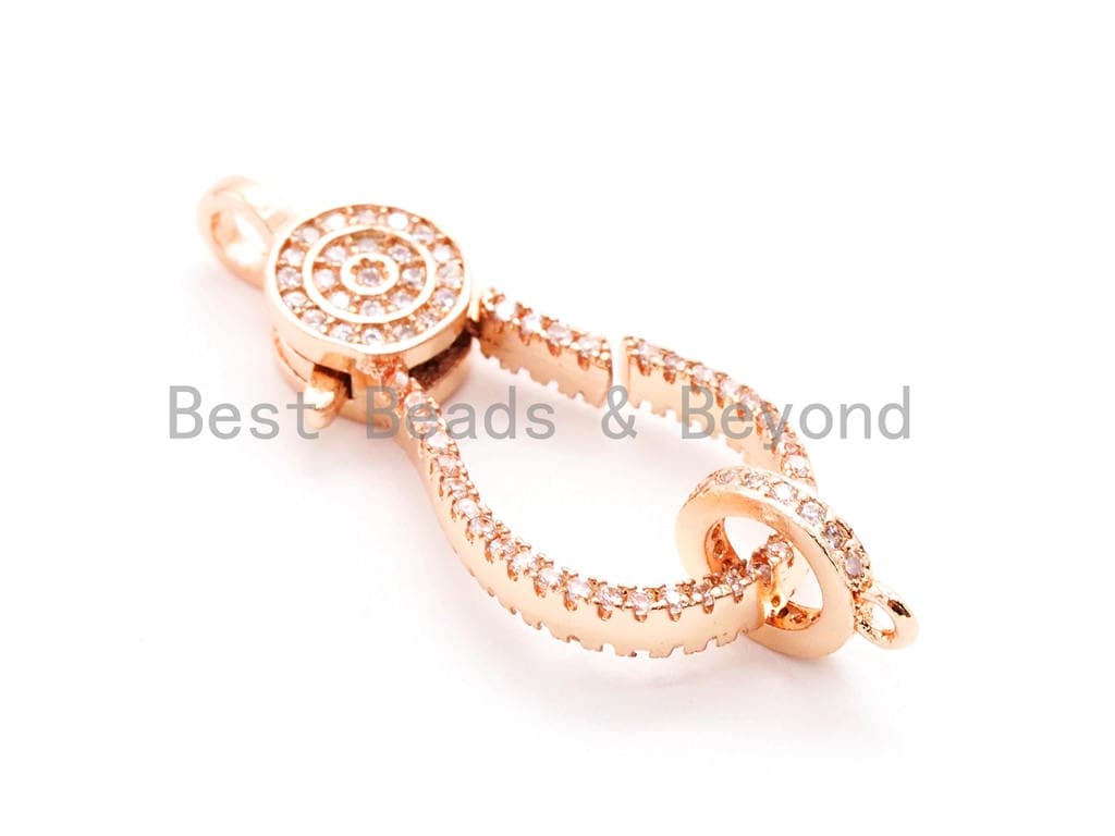 CZ Clear Micro Pave Lobster Clasp with Jumping Ring, SKU#H39