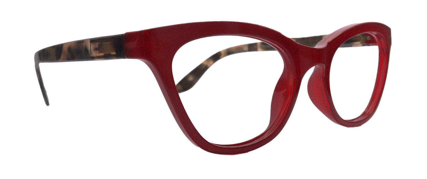 Le Rouge, Premium Reading Glasses High End Reading Glass +1.50 to +3 magnifying glasses (Red Cat Eye) Optical Frames