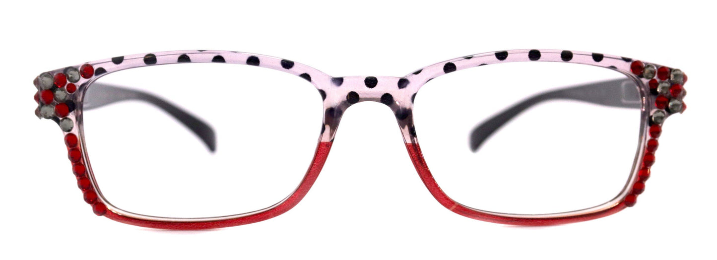 Julia, Reading Glasses Women W Genuine European Crystals Square  NY Fifth Avenue