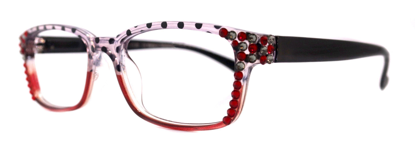 Julia, Reading Glasses Women W Genuine European Crystals Square  NY Fifth Avenue