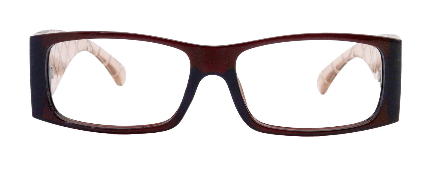 Assisi Reading Glasses, Brown, Medium Frame, High-End Readers, Bifocal,  Sun readers, Trendy Style,  NY Fifth Avenue
