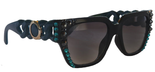Belleville,  BLING Line Bifocal (Clear On Top) Sun Readers for Women OR Non-Bifocal Readers Sunglasses (Hematite W Zircon) NY Fifth Avenue
