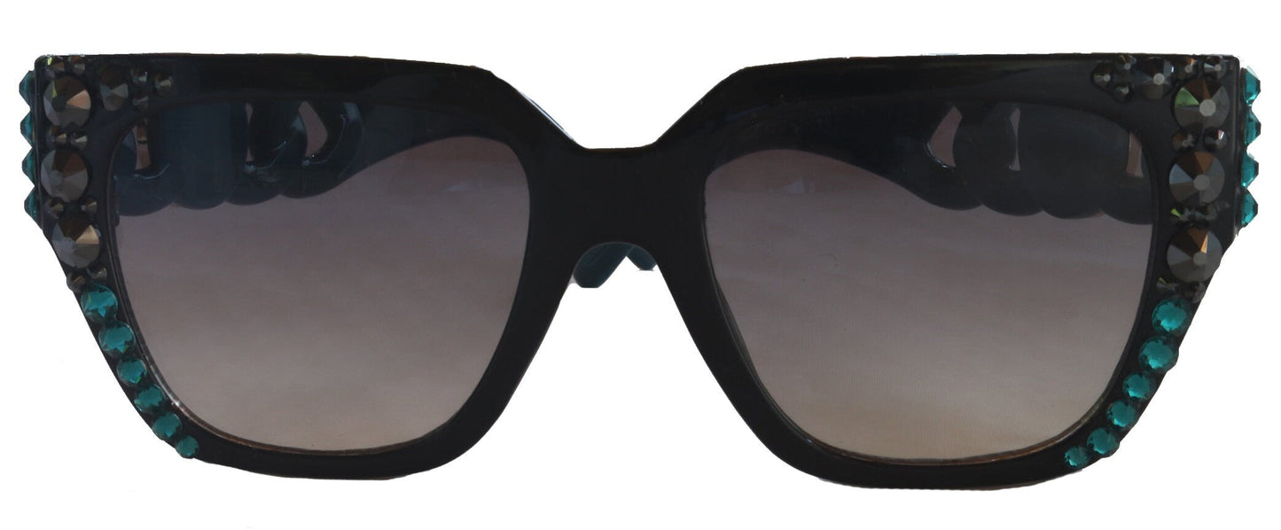 Belleville,  BLING Line Bifocal (Clear On Top) Sun Readers for Women OR Non-Bifocal Readers Sunglasses (Hematite W Zircon) NY Fifth Avenue