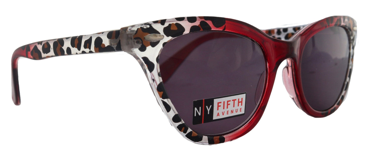 Gatsby, High-End  Readers sun Glasses for Women  (Red Cheetah ) NY Fifth Avenue