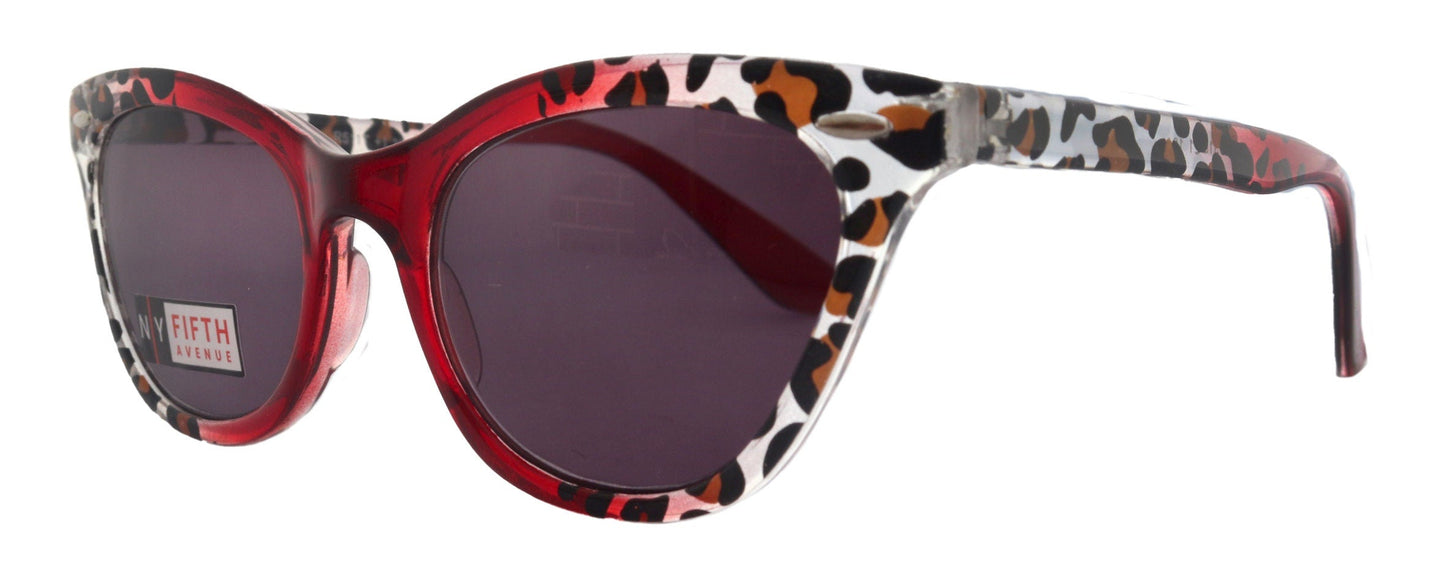 Gatsby, High-End  Readers sun Glasses for Women  (Red Cheetah ) NY Fifth Avenue