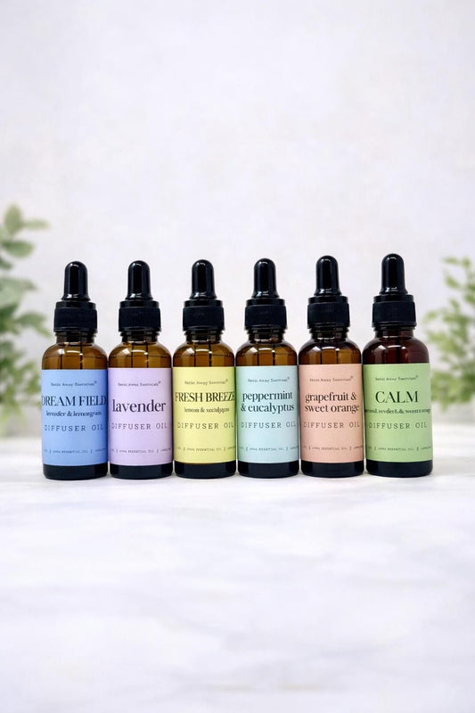 Aromatherapy Diffuser Oil 1 oz Undiluted Essential Oils | Relaxing Spa Scent Blends – Lavender, Peppermint, Citrus | Stress Relief Home Gift