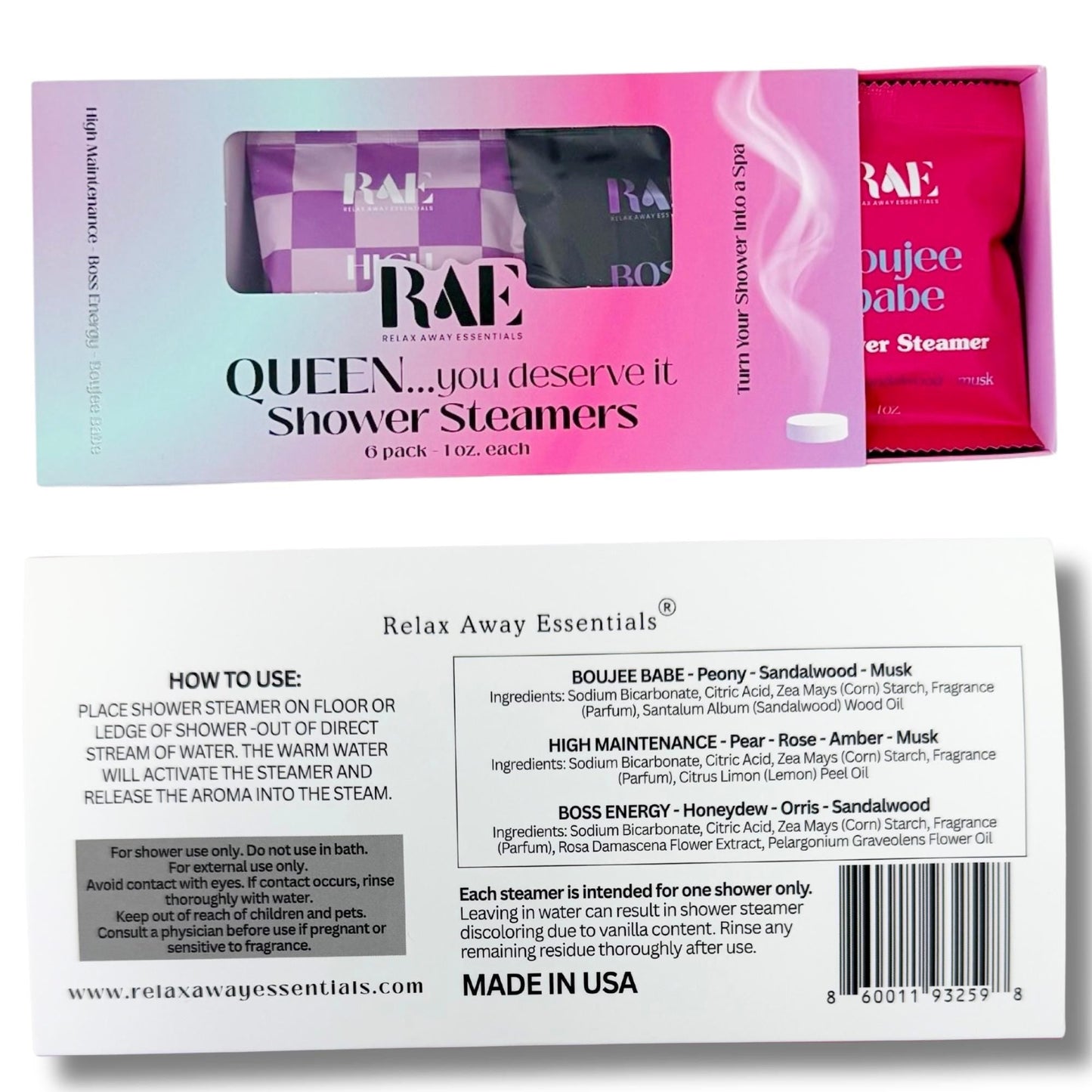 Queen... You Deserve It Shower Steamers 6 Pack | Spa Gift | Wife Gift | Gift for her |