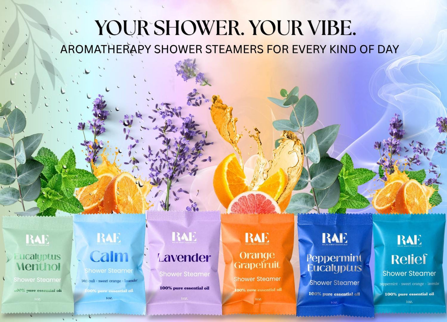 RAE Collection 6-Pack Variety | Aromatherapy Essential Oil | Spa Gift | Breathe | Relax