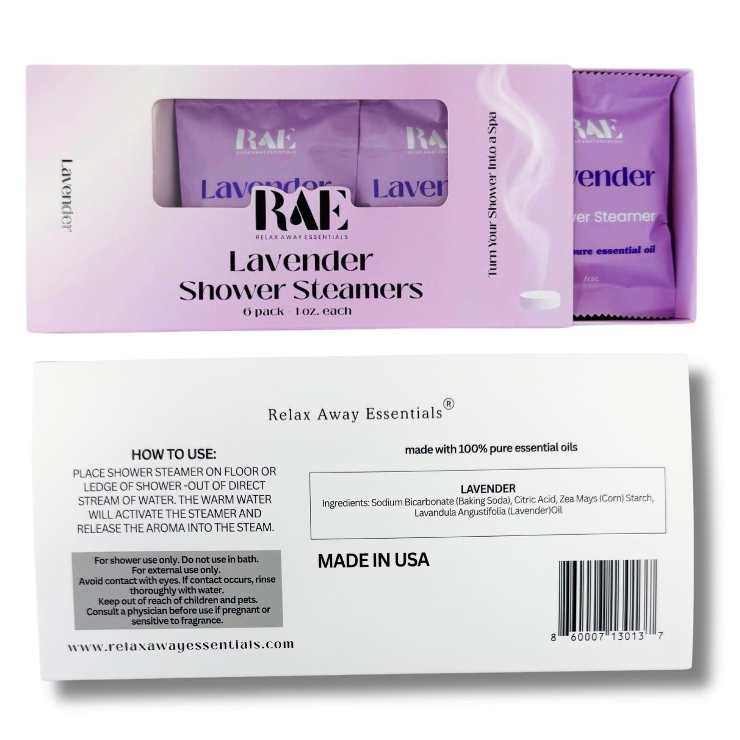 Lavender Shower Steamers 6-Pack | Aromatherapy Spa | Gift for her | Relaxing | Natural Essential Oils