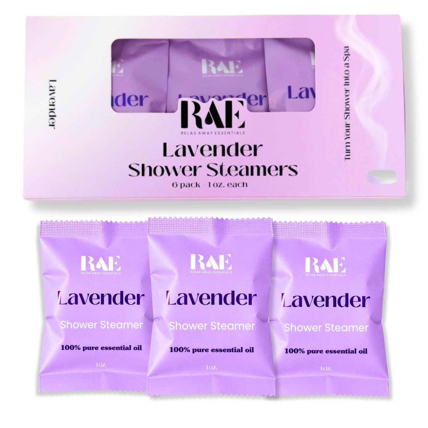 18 Shower Steamers - Relax & Unwind Bundle Pack - Shower Tablets Bulk - Lavender - Spa Gift