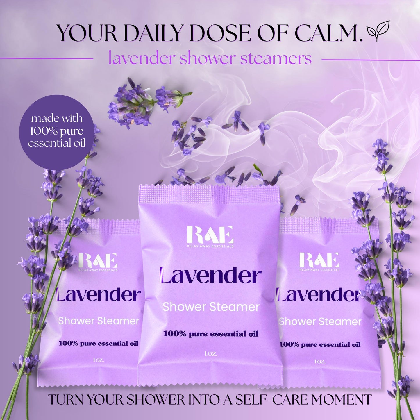 18 Shower Steamers - Relax & Unwind Bundle Pack - Shower Tablets Bulk - Lavender - Spa Gift