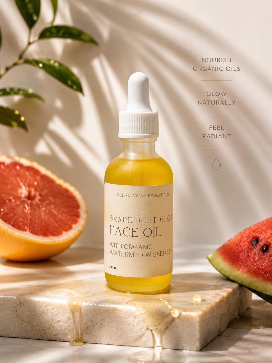 Grapefruit Glow Face Oil | Watermelon Seed, Jojoba - 2 oz