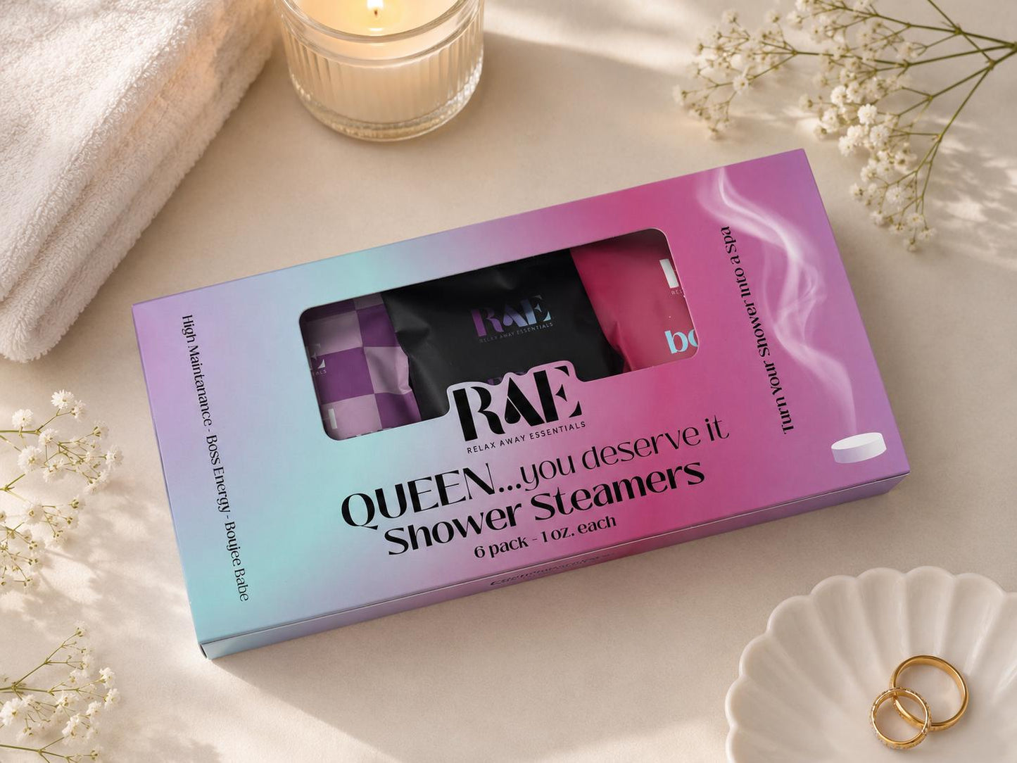 Queen... You Deserve It Shower Steamers 6 Pack | Spa Gift | Wife Gift | Gift for her |